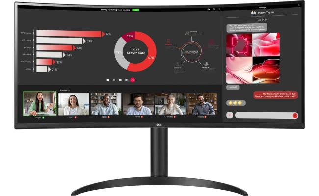 LG 34WR55QC-B 34" Curved UltraWide- Monitor